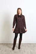 Annabelle Dress Brown Dot