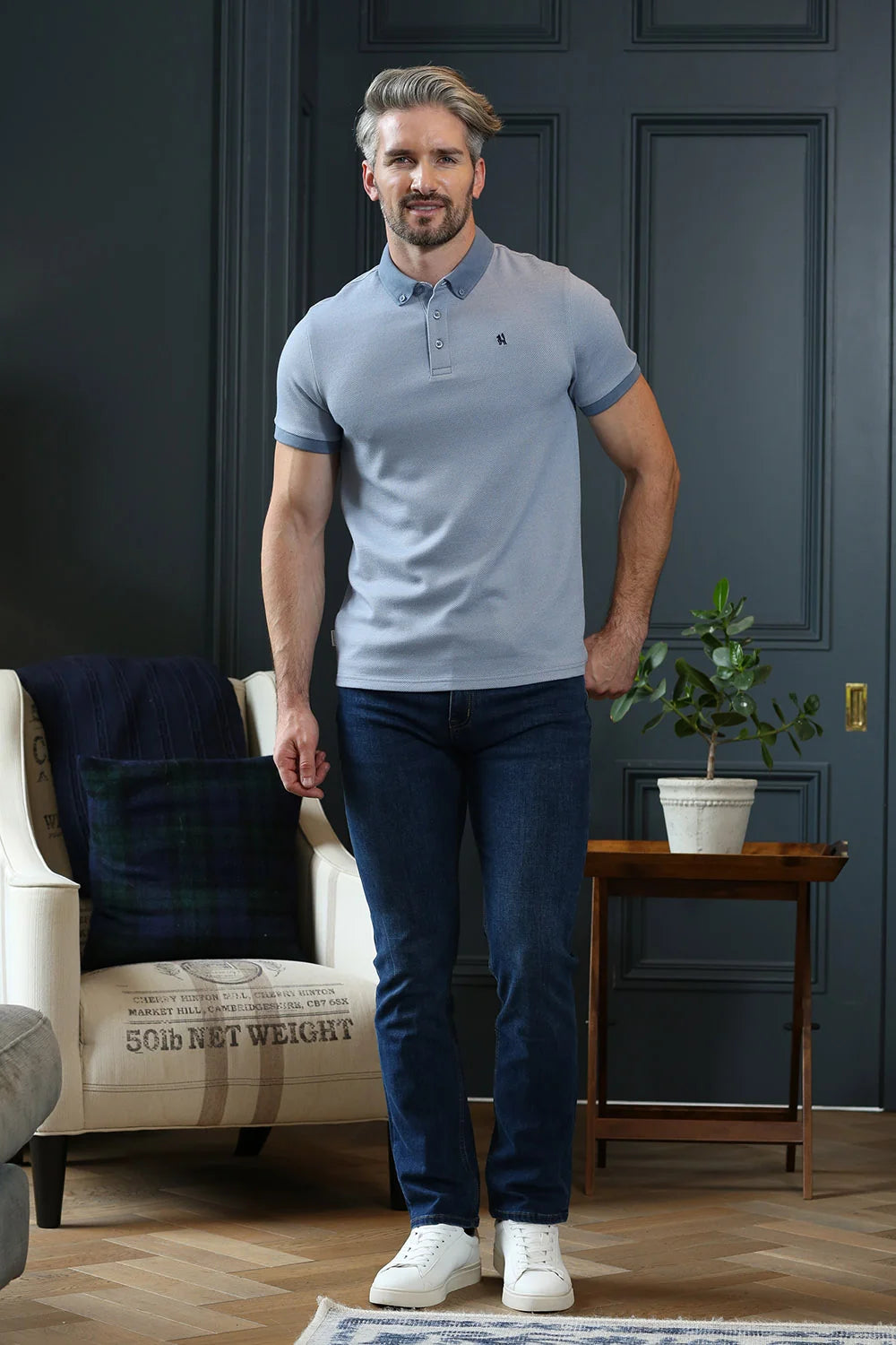 Brett Polo Powder Blue