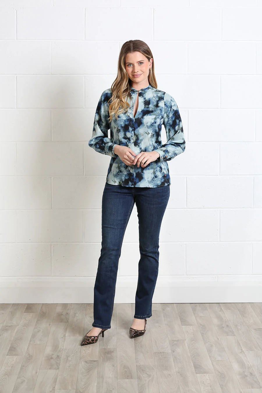 Leah Top Blue