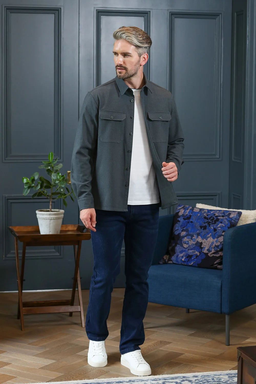 Marc Overshirt Pewter Green