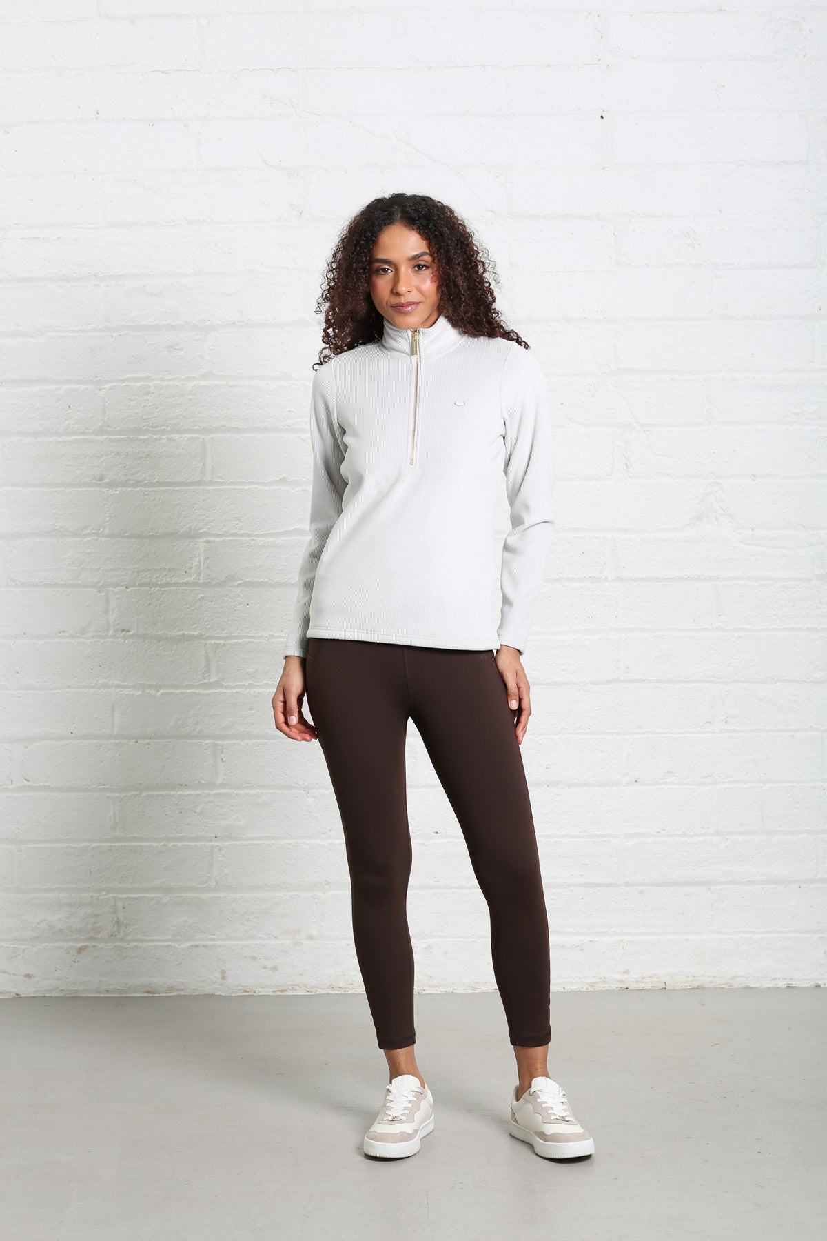 Paige Half Zip Stone