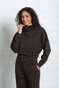 Sable Cowl Neck Chocolate Brown