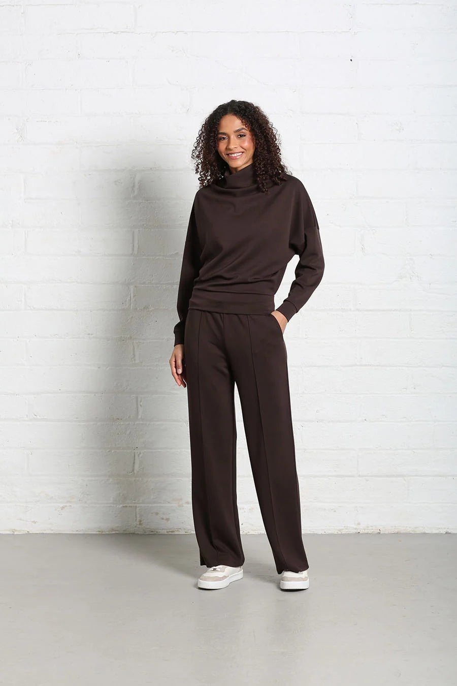 Sable Cowl Neck Chocolate Brown