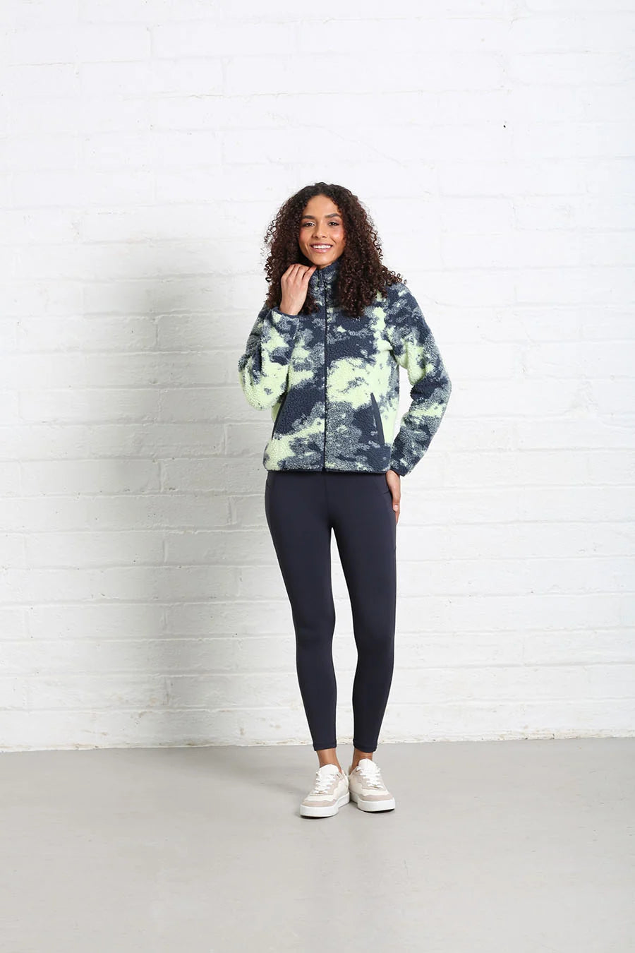 Mila Full Zip Borg Multi Print