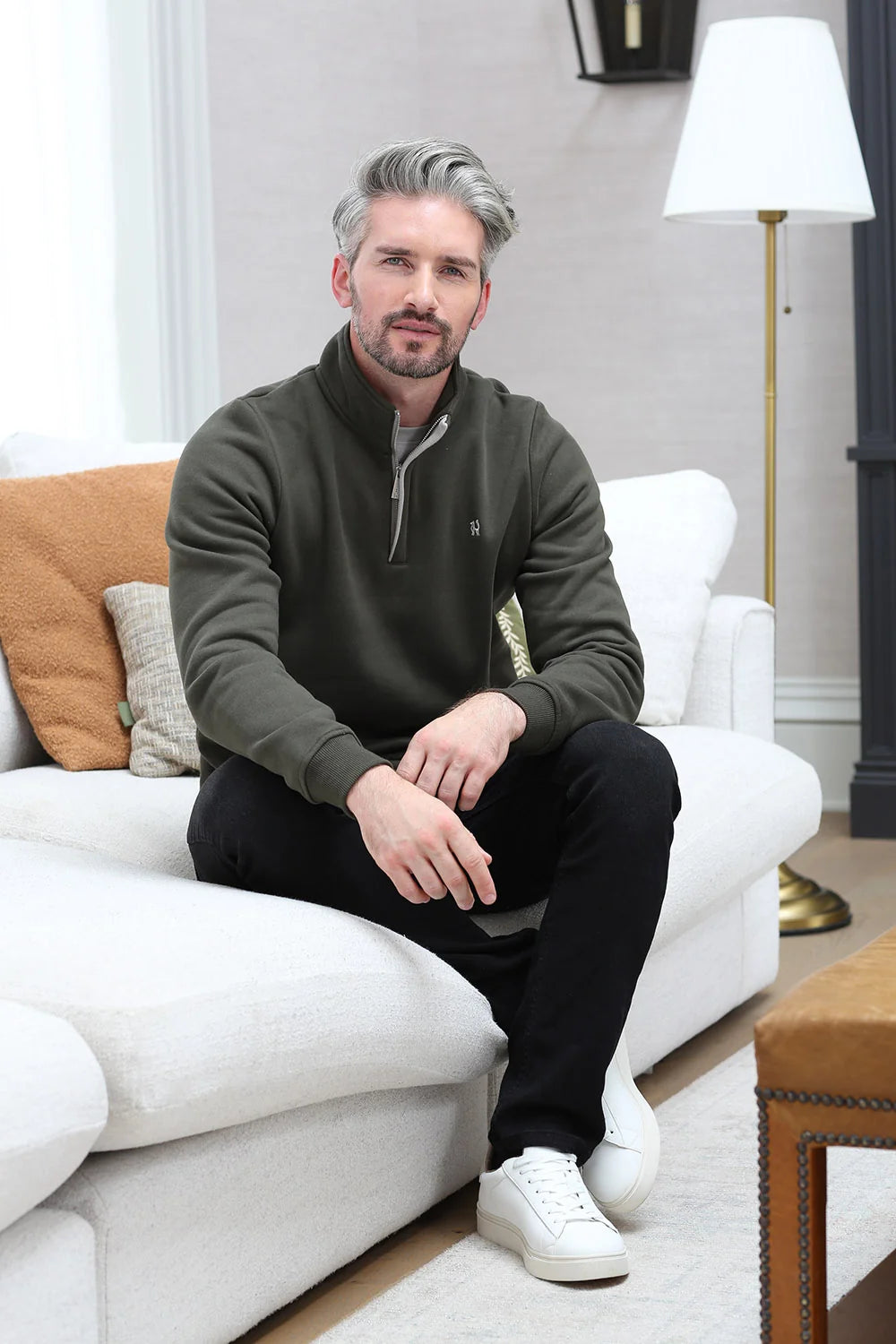 Wesley Half Zip Khaki